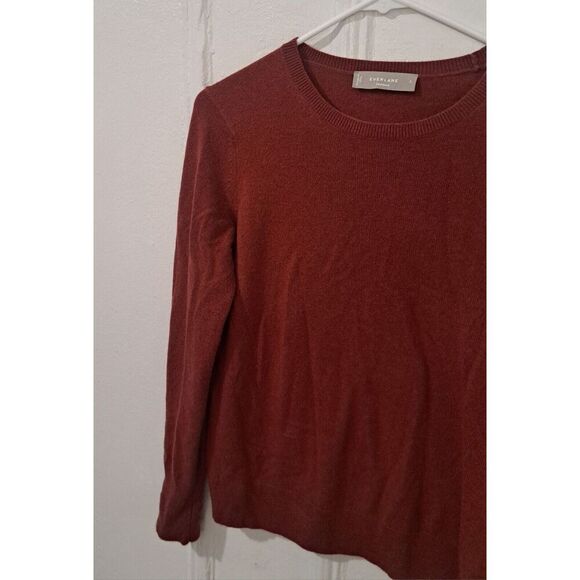 Everlane Womens Small Salmon red 100% Cashmere Sweater Pullover - Picture 3 of 7